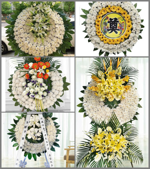 山东青岛平度市李园街道沈家埠村花圈速递